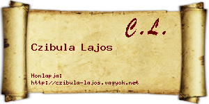 Czibula Lajos névjegykártya